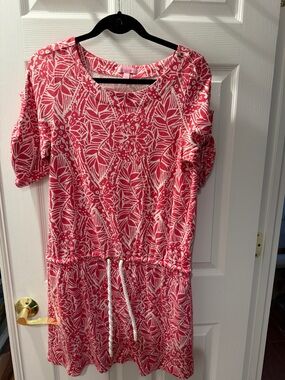 Lilly Pulitzer Pink and White Printed Mini Dress